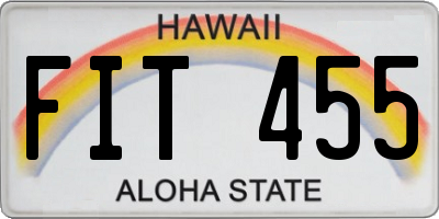 HI license plate FIT455