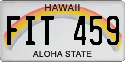 HI license plate FIT459