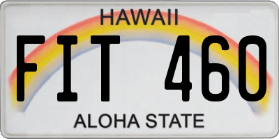 HI license plate FIT460