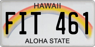HI license plate FIT461