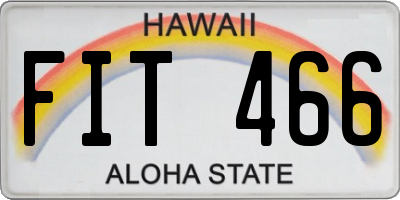 HI license plate FIT466