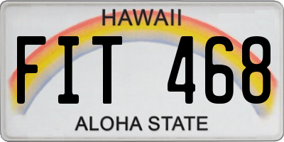 HI license plate FIT468