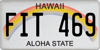 HI license plate FIT469