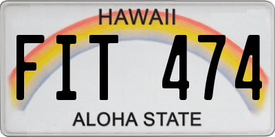 HI license plate FIT474