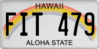 HI license plate FIT479