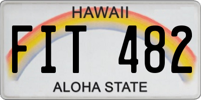 HI license plate FIT482