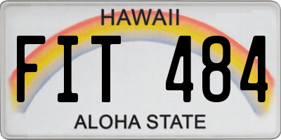 HI license plate FIT484