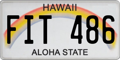 HI license plate FIT486