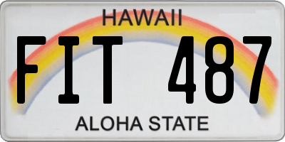 HI license plate FIT487