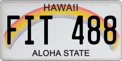 HI license plate FIT488