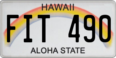HI license plate FIT490