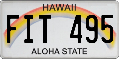 HI license plate FIT495