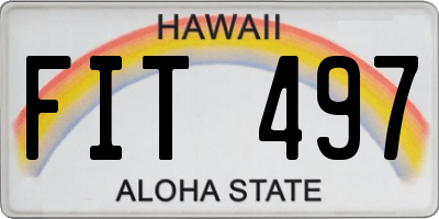 HI license plate FIT497