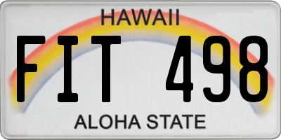 HI license plate FIT498