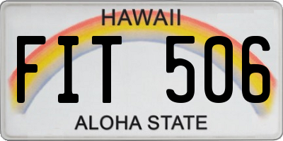 HI license plate FIT506