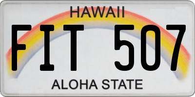 HI license plate FIT507