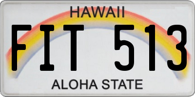 HI license plate FIT513