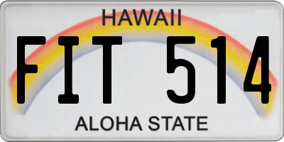 HI license plate FIT514