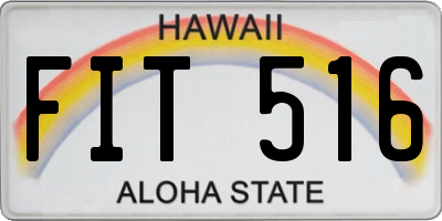 HI license plate FIT516