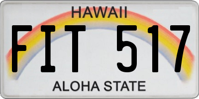 HI license plate FIT517