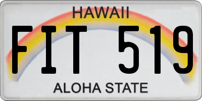 HI license plate FIT519
