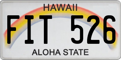 HI license plate FIT526