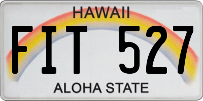 HI license plate FIT527