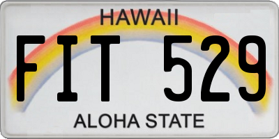 HI license plate FIT529