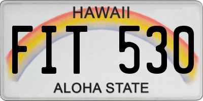 HI license plate FIT530