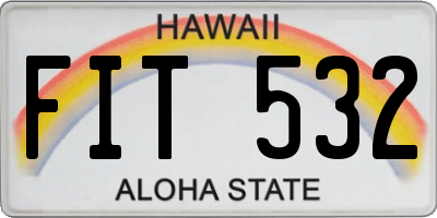 HI license plate FIT532