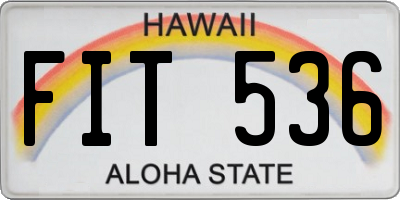 HI license plate FIT536