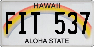 HI license plate FIT537