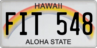 HI license plate FIT548
