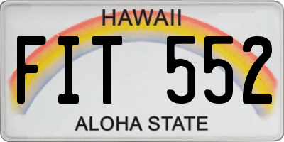 HI license plate FIT552
