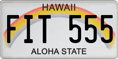 HI license plate FIT555