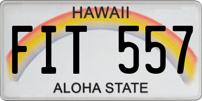 HI license plate FIT557