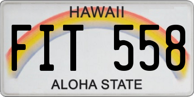 HI license plate FIT558