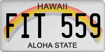 HI license plate FIT559