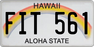 HI license plate FIT561