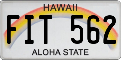 HI license plate FIT562