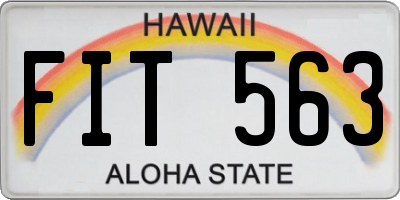 HI license plate FIT563