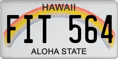 HI license plate FIT564