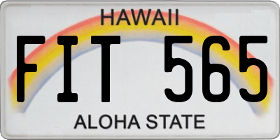 HI license plate FIT565