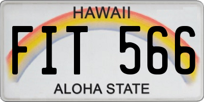 HI license plate FIT566