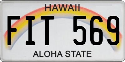 HI license plate FIT569