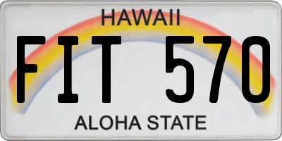 HI license plate FIT570
