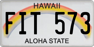 HI license plate FIT573