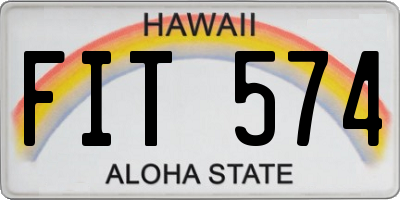 HI license plate FIT574