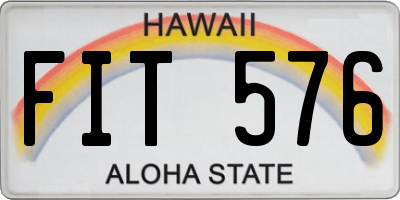 HI license plate FIT576