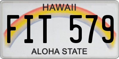 HI license plate FIT579